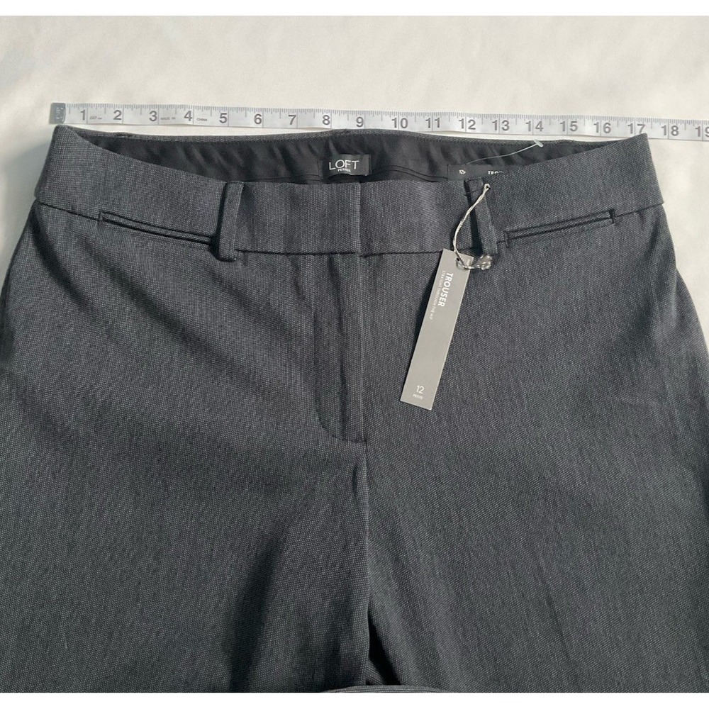 Loft Curvy Trousers Womens 12 Charcoal Gray Dress Pants Work Office Casual - Picture 3 of 10